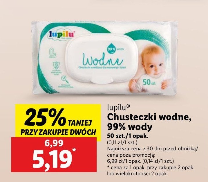 Chusteczki wodne Lupilu promocja