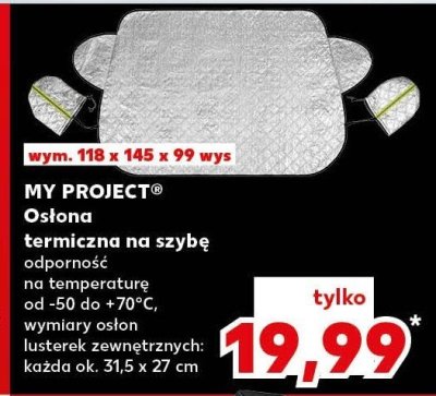 Osłona termiczna na szybę MY PROJECT promocja w Kaufland