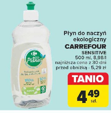 Płyn do mycia naczyń Carrefour eco planet promocja w Carrefour Market