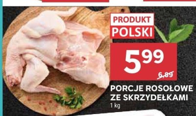 Porcje rosołowe ze skrzydełkami promocja w Stokrotka