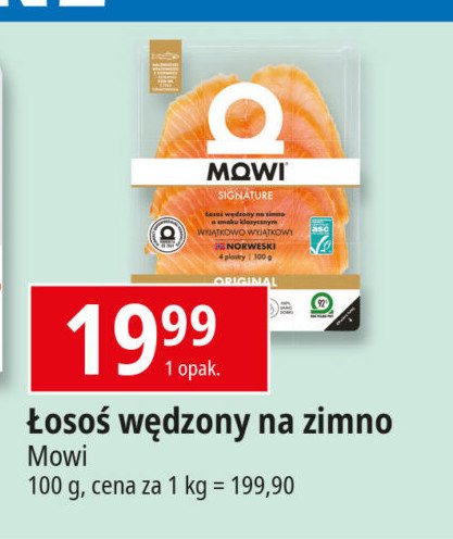 Łosoś norweski wędzony na zimno promocja