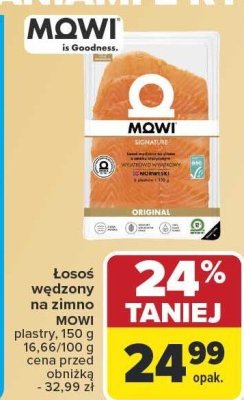 Łosoś wędzony na zimno Mowi promocja w Carrefour