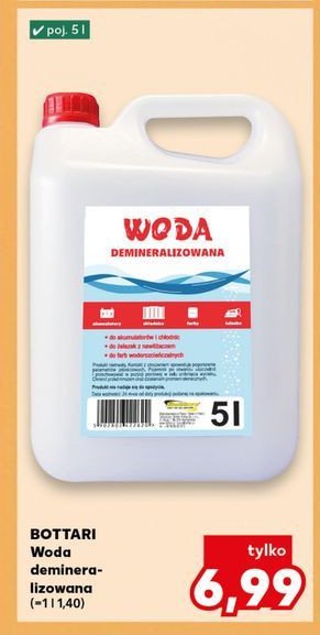 Woda demineralizowana Bottari promocja