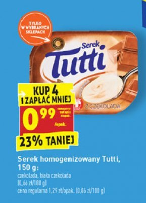 Serek biała czekolada Tutti promocja
