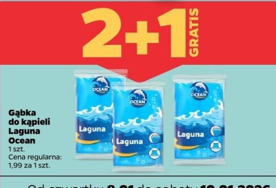 Gąbka do kąpieli Laguna Ocean 2+1 GRATIS promocja w Netto