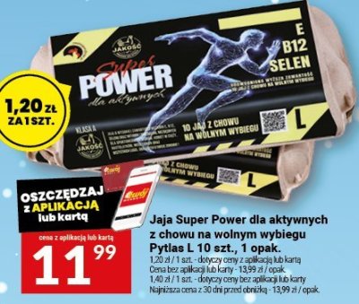 Jaja Super Power dla aktywnych z chowu na wolnym wybiegu Pytlas L 10 szt., 1 opak. promocja w Twój Market