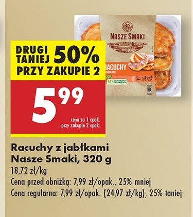 Racuchy z jabłkami Nasze smaki promocja w Biedronka