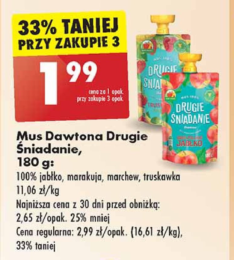 Mus marchew-mango-jabłko Drugie śniadanie promocja