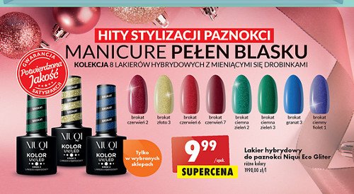 Lakier hybrydowy brokat ciemna ziele艅 3 promocja