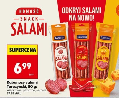 Kabanosy salami wieprzowe Tarczyński promocja w Biedronka