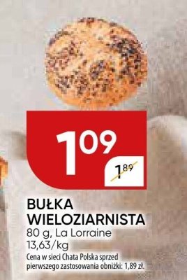 Bułka wieloziarnista La Lorraine promocja w Chata Polska