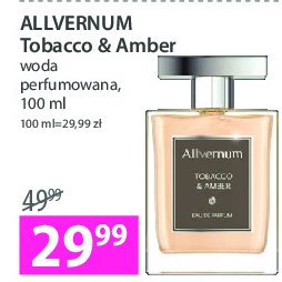 Woda perfumowana Allvernum tobacco & amber promocja