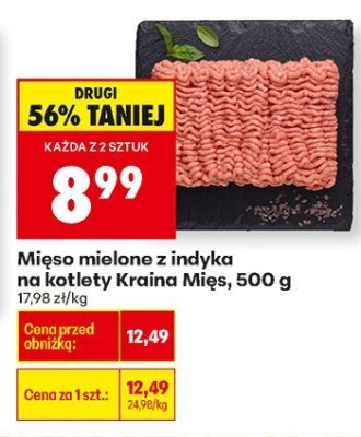 Mięso mielone z indyka na kotlety Kraina Mięs promocja w Biedronka