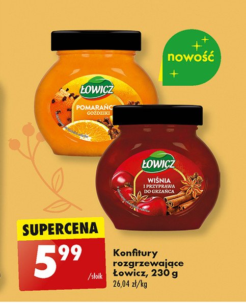 Konfitura pomarańcza goździki Łowicz promocja