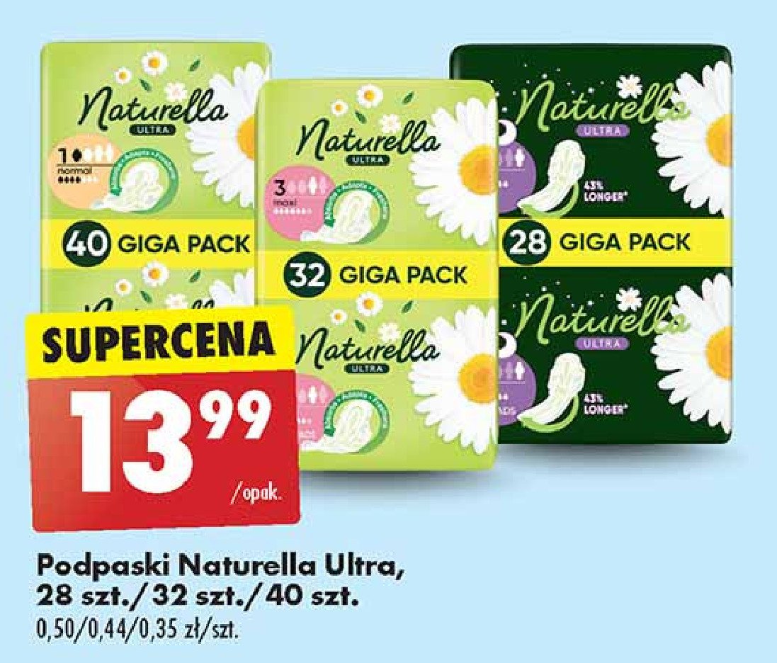 Podpaski maxi Naturella ultra promocja