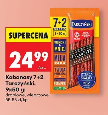 Kabanosy 7+2 Tarczyński promocja w Biedronka