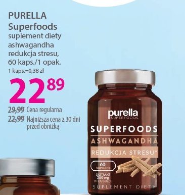 Suplement diety ashwagandha redukcja stresu Purella superfoods Purella food promocja w Hebe