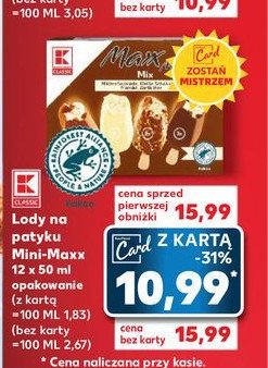 Lody K-CLASSIC MINI-MAXX promocja