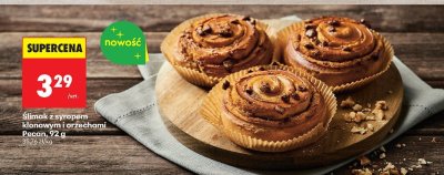 Ślimak z syropem klonowym i orzechami Pecan promocja w Biedronka