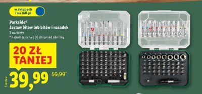 Bity Parkside Zestaw bitów lub bitów i nasadek promocja w Lidl
