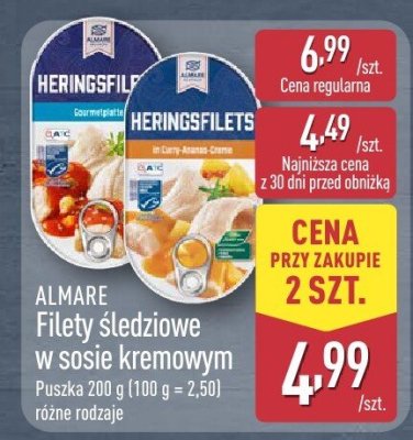 Filety 艣ledziowe promocja w Aldi