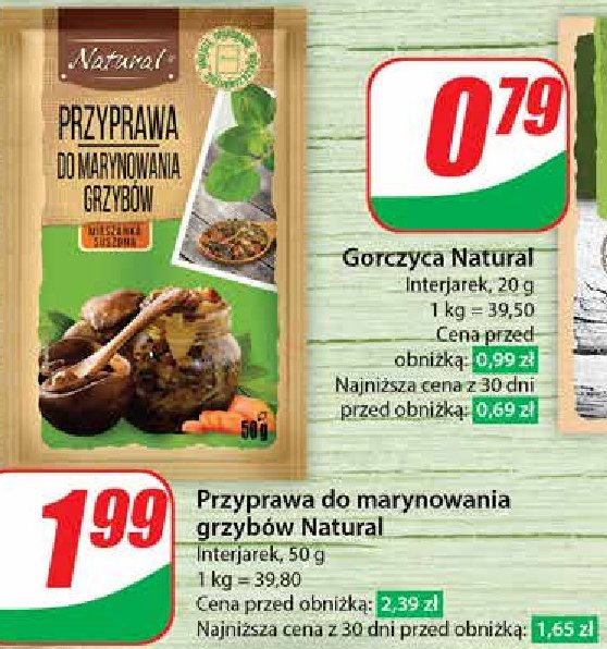 Przyprawa do marynowania grzybów Natural promocja