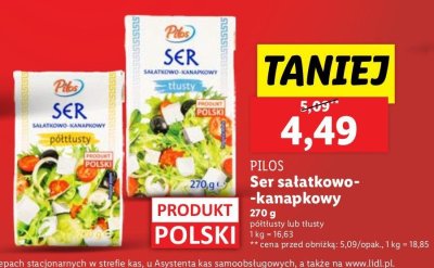 Ser sa艂atkowo-kanapkowy t艂usty Pilos promocja