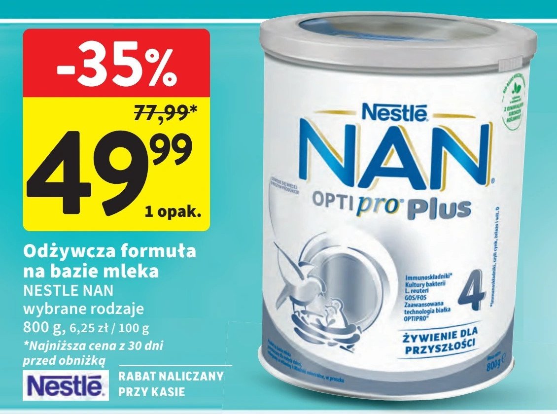 Mleko 4 Nestle nan optipro plus promocja