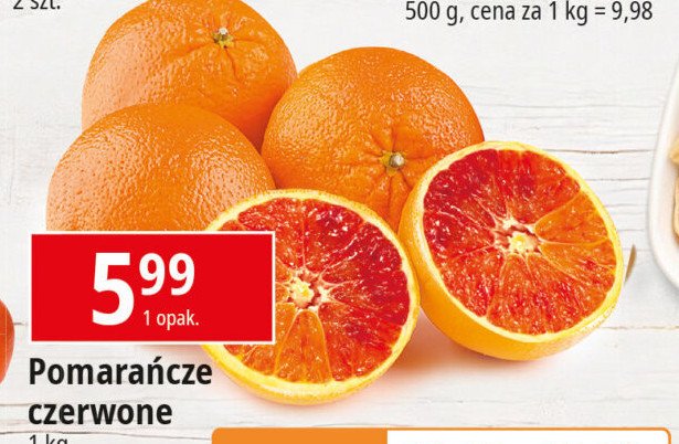 Pomarańcze czerwone promocja w Leclerc