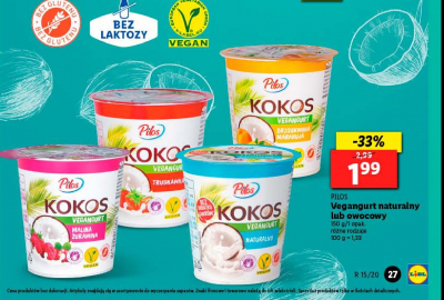 Jogurt kokos naturalny Pilos promocja