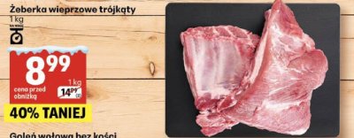 Żeberka wieprzowe trójkąty promocja w Delikatesy Centrum