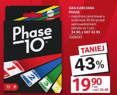 Gra karciana Phase 10 promocja w Selgros