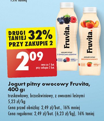 Jogurt brzoskwinowy Fruvita promocja w Biedronka