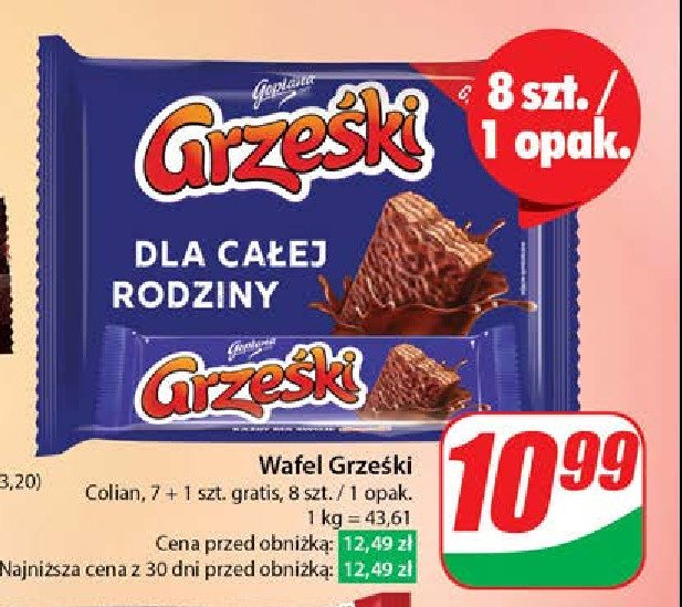 Wafelek w czekoladzie Grze艣ki promocja