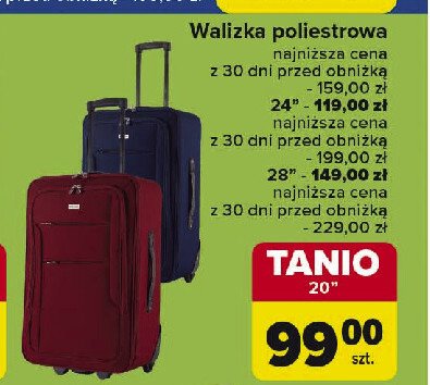 Walizka poliestrowa 24" promocja