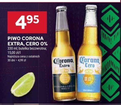 Piwo Corona Extra, Cero 0% promocja w Stokrotka