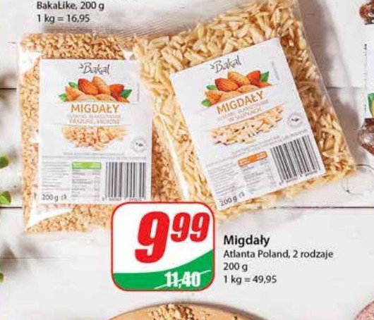 Migdały kostka Bakal promocja