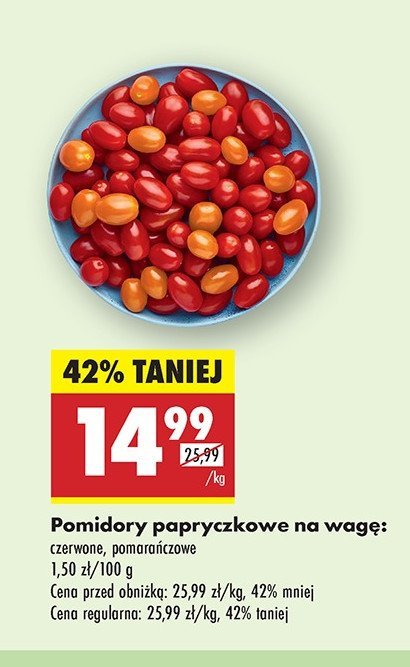 Pomidory pomarańczowe promocja w Biedronka