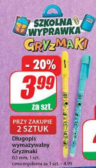 D艂ugopis wymazywalny gryzmaki promocja