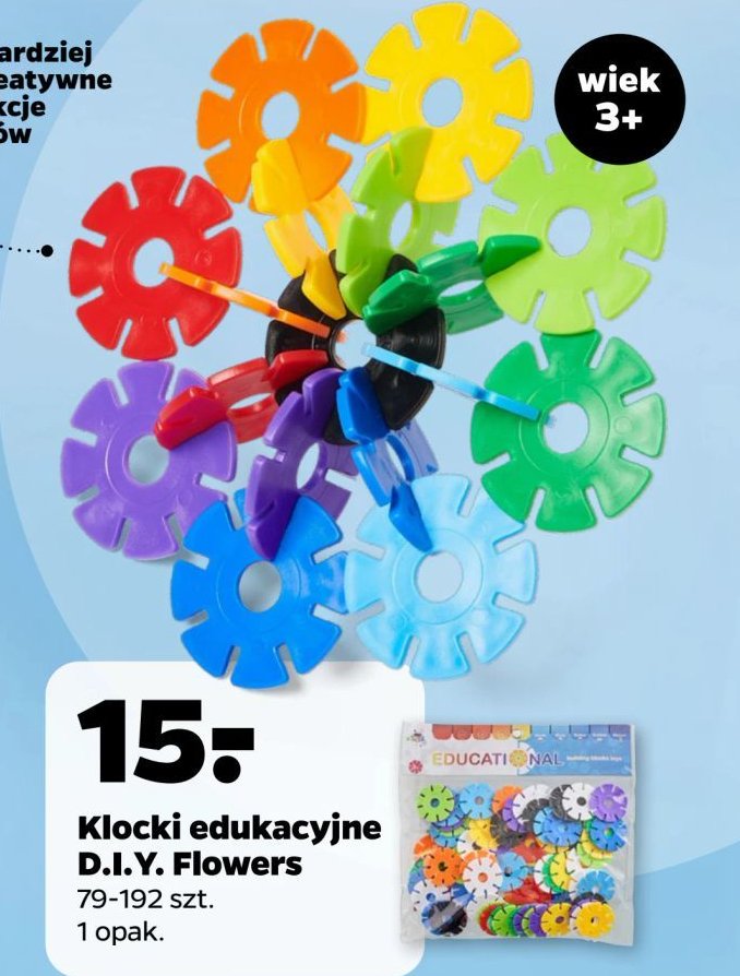 Klocki edukacyjne flowers promocja