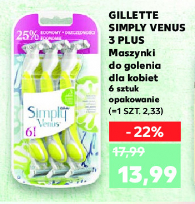 Maszynka do golenia yellow Gillette simply venus promocja