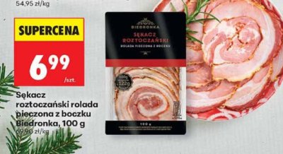 Sękacz roztoczański rolada pieczona z boczku Biedronka, 100 g promocja w Biedronka