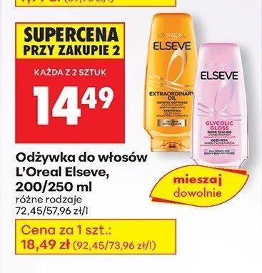Odżywka do włosów Elseve 200/250 ml różne rodzaje promocja w Biedronka