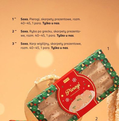 Skarpety prezentowe Pierogi, rozm. 40-45, 1 para promocja w Rossmann