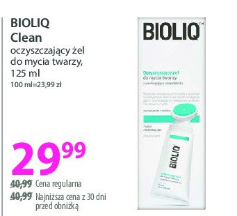 Żel do mycia twarzy oczyszczający Bioliq clean promocja w Hebe