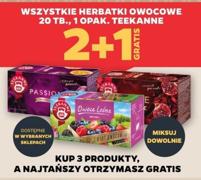 Herbatki owocowe Teekanne 20 TB., 1 opak. promocja w Netto