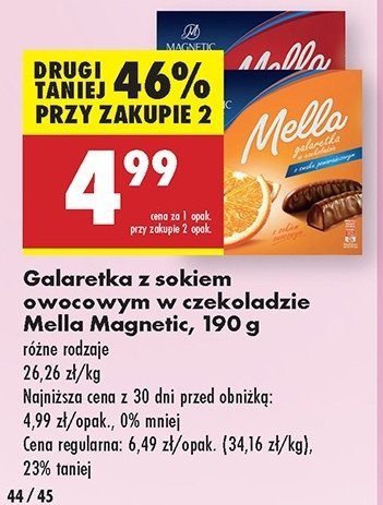 Galaretka w czekoladzie wiśniowa Magnetic mella promocja w Biedronka