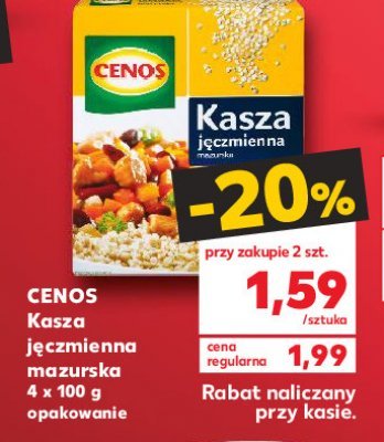 Kasza jęczmienna mazurska Cenos promocja