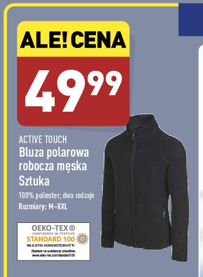 Bluza męska ocieplana rozm. m-xxl Active touch promocja
