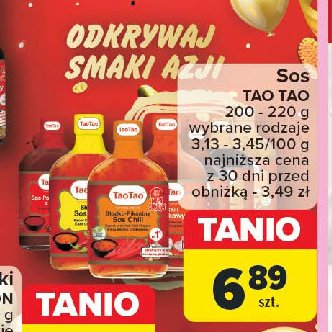 Sos chili czosnkowy Tao tao promocja